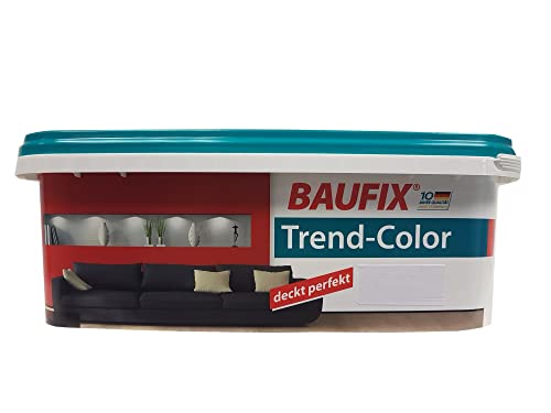 Baufix Wandfarbe Trend-Color Farbwahl Seidenmatt 2,5 L, Farbe:basaltgrau von Baufix