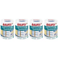 PUR Fenster- & Türenlack weiß seidenglänzend 4er Set von Baufix