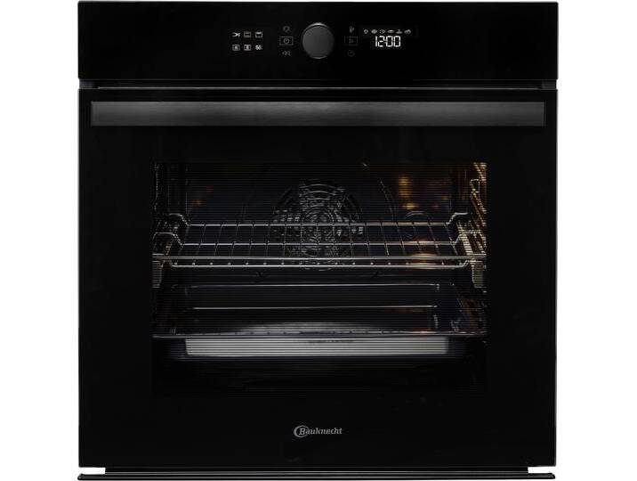 BAUKNECHT Pyrolyse Backofen BBI4S8PM1SK , A+ (A+++-D), schwarz (schwarzes glas), Backöfen, AirFry-Funktion, Pizzafunktion, 1-fach-Teleskopauszug, Gentle Steam von Bauknecht