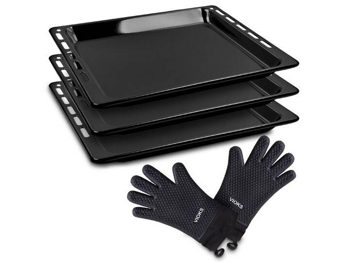 VIOKS Backblech Kuchenblech Set Ersatz für Bauknecht 481241838128 von Bauknecht
