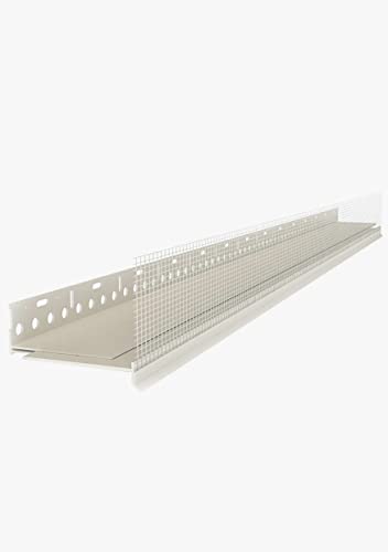 Baukom 5 Stab PVC-Sockelprofil Vario 140-180 mm Sockelschiene 10 m Starterleiste WDVS Fassade von Baukom