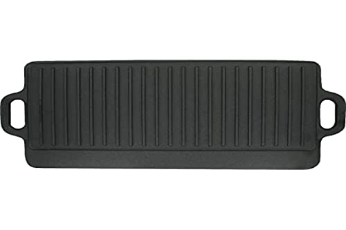 Baumalu Grillplatte 42 cm x 23 cm, Gusseisen, Schwarz, Rechteckig von Baumalu