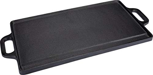 Baumalu - 42 cm Gusseisen-Grillplatte, beidseitig nutzbar, Maße 50,5 x 2 x 23 cm, Elegante Schwarze Oberfläche, ideal für Gas und Ofen, inklusive 3 essentielle Zubehörteile Baumalu - 42 cm Gusseisen-Grillplatte, beidseitig nutzbar, Maße 50,5 x 2 x 23 cm, Elegante Schwarze Oberfläche, ideal für Gas und Ofen, inklusive 3 essentielle Zubehörteile von Baumalu