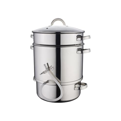 Baumalu - Dampfentsafter aus Edelstahl, effektives Presssystem für 6-7 kg Obst und Gemüse, vielseitig für Dampfgaren, für alle Herdarten, Durchmesser 28 cm, silberfarben Baumalu - Dampfentsafter aus Edelstahl, effektives Presssystem für 6-7 kg Obst und Gemüse, vielseitig für Dampfgaren, für alle Herdarten, Durchmesser 28 cm, silberfarben von Baumalu