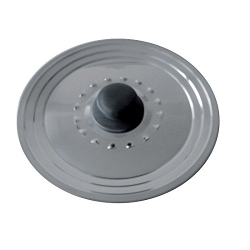 Baumalu - Mehrstufiger Dampfdeckel aus hochwertigem Edelstahl - Bakelitknopf - Stufenrand - Für Töpfe mit Abmessungen Ø22-24 und 26 cm - Silber - hochwertige Küchenutensilien von Baumalu