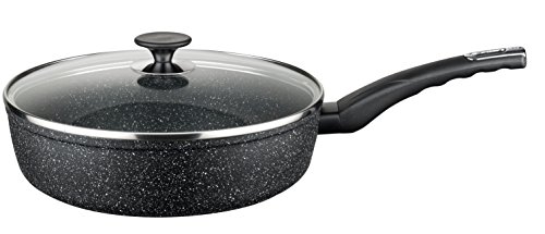 Baumalu - 28 cm Bratpfanne mit Glasdeckel, Granit Evolution Modell, geschmiedetes Aluminium, antihaftbeschichtet, induktionsgeeignet, langlebiges Kochgeschirr, 5 Jahre Garantie Baumalu - 28 cm Bratpfanne mit Glasdeckel, Granit Evolution Modell, geschmiedetes Aluminium, antihaftbeschichtet, induktionsgeeignet, langlebiges Kochgeschirr, 5 Jahre Garantie von Baumalu