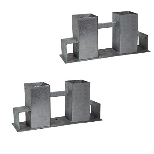 2x Holzstapelhilfe Feuerverzinkt für Kanthölzer 70x70mm / 40x60mm Stapelhilfe Holzstapelhalter Brennholz Kaminholz Gestell Holz von Baumarktplus