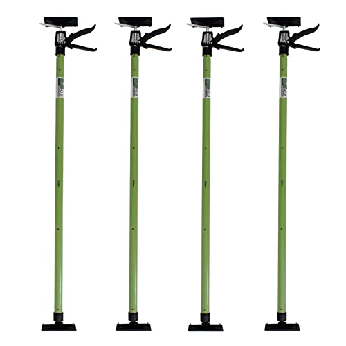 TRUTZHOLM 4 x Profi Einhandstütze Montagestütze Teleskopstütze115 cm bis 290cm teleskopierbar Pumpmechanismus 45 Grad neigbar 30 Kg Tragkraft Deckenstütze für Wände Decken von Baumarktplus