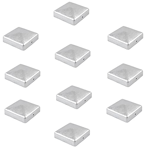Baumarktplus 10x Pfostenkappe verzinkt Abdeckkappe Pfosten Kugel 71 mm 7x7 cm von Baumarktplus