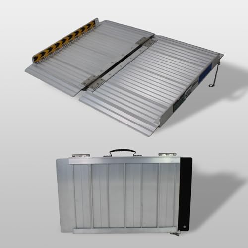 TRUTZHOLM Rollstuhlrampe klappbar 61 cm Traglast 272 kg Alu grau geriffelt Auffahrrampe von Baumarktplus