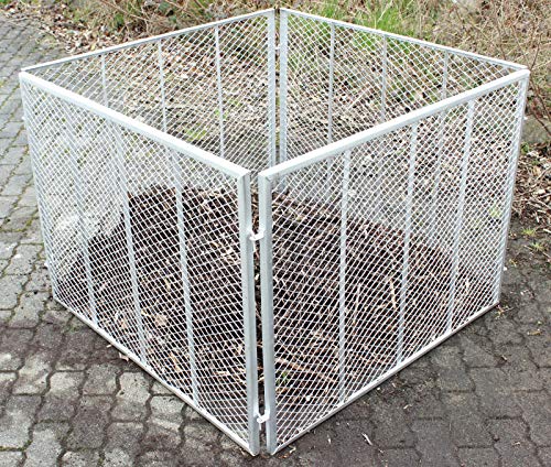 Komposter 100x100x80 cm Feuerverzinkt Metallkomposter aus Streckmetall Gartenkomposter Kompostbehälte Silber Komposter 100x100x80 cm Feuerverzinkt Metallkomposter aus Streckmetall Gartenkomposter Kompostbehälte Silber von Baumarktplus