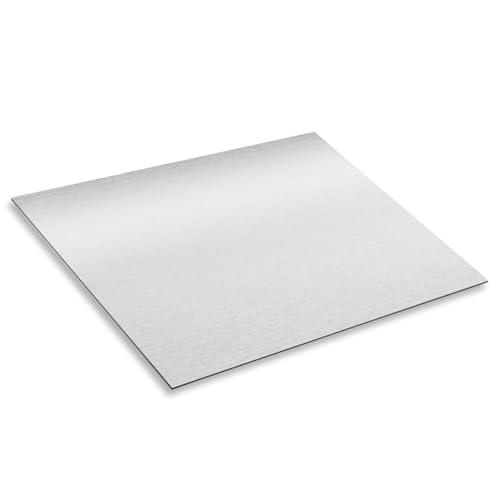 Aluverbundplatte silber gebürstet I 30 x 20 cm I 3 mm I wetterfestes brushed Aluminium Schild in Edelstahl Optik I für Modellbau Messebau Beschilderung Heimwerker Siebdruck und Digitaldruck I AZ_114 von Baumaxxe