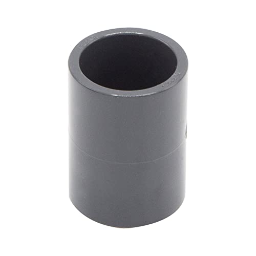 PVC-Muffe I 20mm I Klebemuffe I PVC-Rohrmuffe mit 2-Anschlüssen I Rund I Rohr-Verbindungsstück für PVC-Rohre und PVC-Fittinge I bm033 von Baumaxxe
