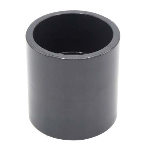 PVC-Muffe I 63mm I Klebemuffe I Rohrmuffe mit 2-Anschlüssen I Rund I Rohr-Verbindungsstück für Rohre und PVC-Fittinge I bm042 von Baumaxxe