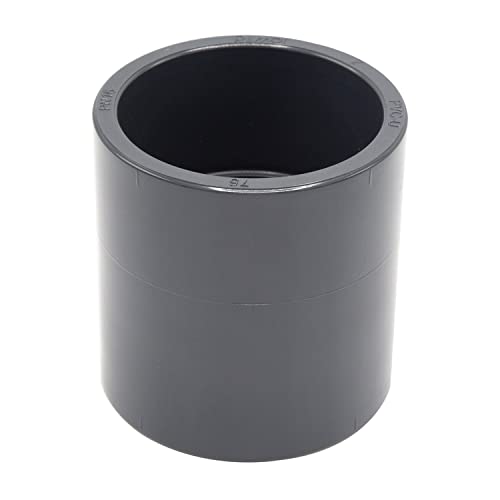 PVC-Muffe I 75mm I Klebemuffe I PVC-Rohrmuffe mit 2-Anschlüssen I Rund I Rohr-Verbindungsstück für PVC-Rohre und PVC-Fittinge I bm259 PVC-Muffe I 75mm I Klebemuffe I PVC-Rohrmuffe mit 2-Anschlüssen I Rund I Rohr-Verbindungsstück für PVC-Rohre und PVC-Fittinge I bm259 von Baumaxxe