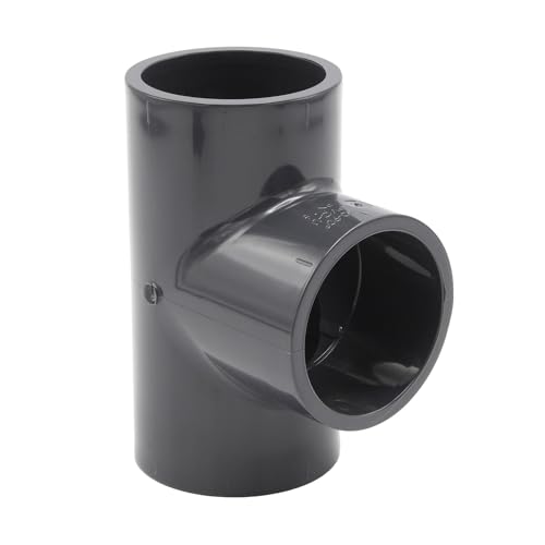 PVC-Muffe T-Stück 90° I 50mm I 1 1/2 Zoll I Klebemuffe I Rohrmuffe mit 2-Anschlüssen I Rohr-Verbindungsstück Fitting I bm069 von Baumaxxe