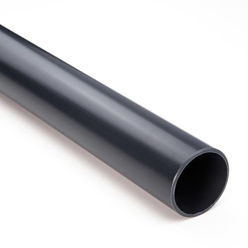 PVC-Rohr I 40 mm I 1 1/4 Zoll I 1 Meter I Klebemuffe I Pool-Zubehör I Druckrohr-PVC I bm055 von Baumaxxe