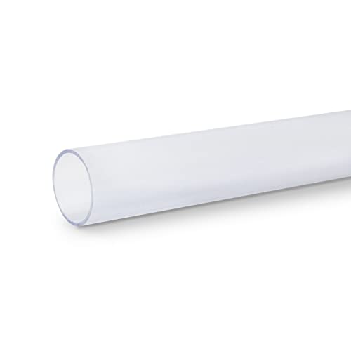 PVC-Rohr transparent I 50 mm I 1 1/2 Zoll I 1 Meter I Durchsichtig I Klebemuffe I Pool-Zubehör I Druckrohr-PVC I bm122 von Baumaxxe