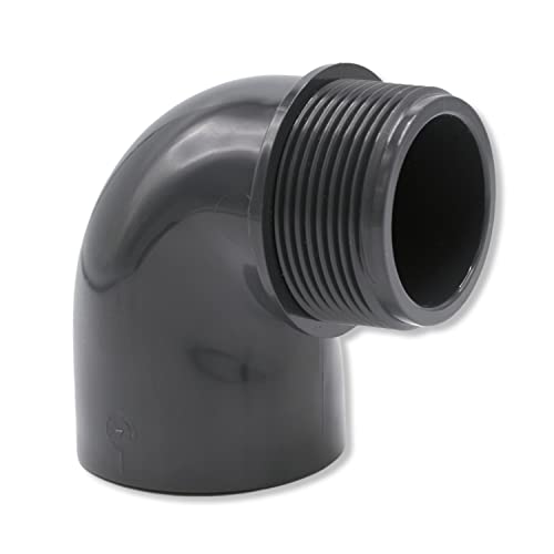 PVC Winkel-Muffe 90° mit Außengewinde I 50 mm x 1 1/2 Zoll I Klebemuffe x AG I PVC-U Rohrmuffe mit 2-Anschlüssen I PVC Verbindungsstück für Verschraubungen und Fittinge I bm208 PVC Winkel-Muffe 90° mit Außengewinde I 50 mm x 1 1/2 Zoll I Klebemuffe x AG I PVC-U Rohrmuffe mit 2-Anschlüssen I PVC Verbindungsstück für Verschraubungen und Fittinge I bm208 von Baumaxxe