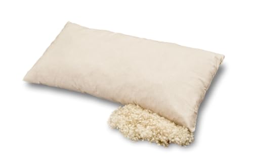 Baumberger Kissen Kopfkissen aus Baumwolle gefüllt mit Schurwolle 45 x 40 cm von Baumberger