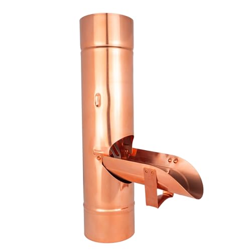 Baumeister.tech Regenrohrklappe mit Sieb für Dachrinne Fallrohrklappe Kupfer Regenwasserklappe Dichtheit und effizienter Betrieb des Rinnensystems für Fallrohr 100 mm Nennweite von Baumeister.tech