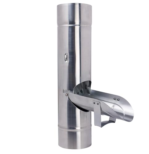 Baumeister.tech Regenrohrklappe mit Sieb für Fallrohr DN120 Fallrohrklappe aus Titanzink Regenwasserklappe Dichtheit und effizienter Betrieb des Rinnensystems für Fallrohrgröße 120 mm Nennweite von Baumeister.tech