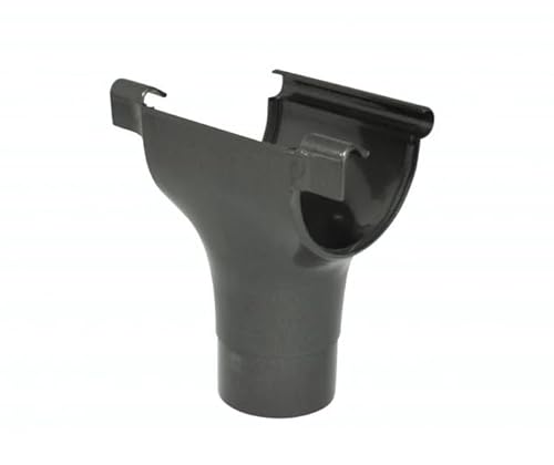 Marley Dachrinnenset aus PVC Dachrinnenteile RG 75 - Anthrazit-Metallic Regenrinnen System (Stutzen) von Baumeister.tech