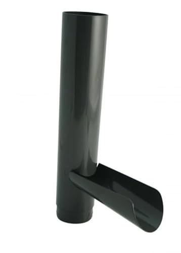Marley Regenrinnen System Dachrinnenteile DN 53 Fallrohrsystem Anthrazit RAL 7016 Dachrinnenset aus PVC (Wasserablaufklappe) von Baumeister.tech