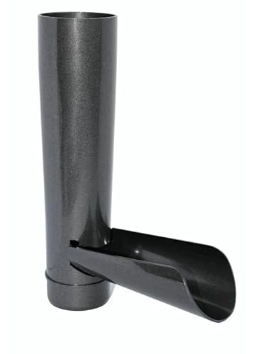 Marley Regenrinnen System Dachrinnenteile DN 75 Fallrohrsystem Farbe Anthrazit Metallic Dachrinnenset aus PVC(Wasserablaufklappe) von Baumeister.tech