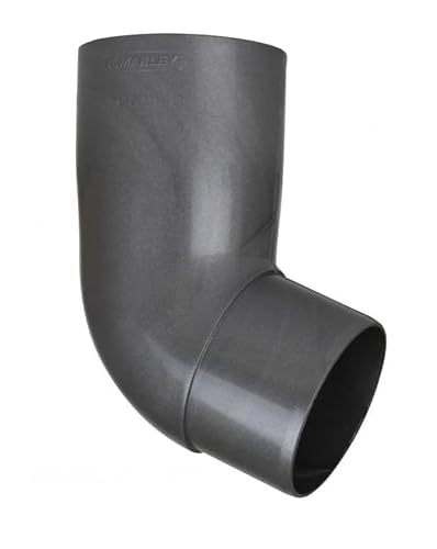 Marley Regenrinnen System Dachrinnenteile DN 75 Fallrohrsystem Farbe Anthrazit Metallic Dachrinnenset aus PVC (Rohrbogen 67°) von Baumeister.tech