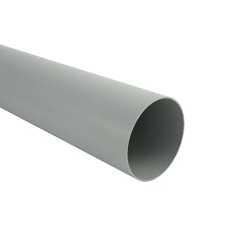 Marley Regenrinnen System Dachrinnenteile DN 75 Fallrohrsystem Grau RAL 7040 Dachrinnenset aus PVC (Fallrohr 1m) von Baumeister.tech