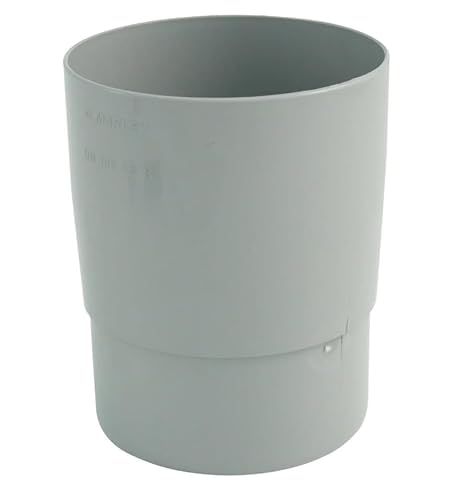 Marley Regenrinnen System Dachrinnenteile DN 75 Fallrohrsystem Grau RAL 7040 Dachrinnenset aus PVC (Rohrmuffe) von Baumeister.tech