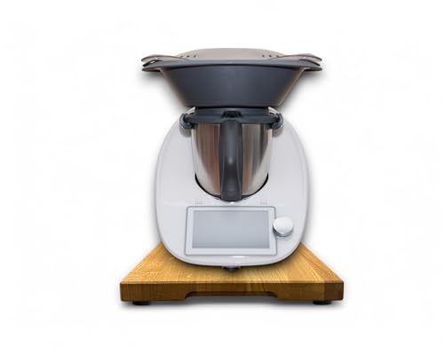 Gleitbrett für den Thermomix TM31-TM5-TM6 Rollbrett aus Eiche - Leicht gleitender Slider (34 x 33 x 4 cm) von Baumhirsch