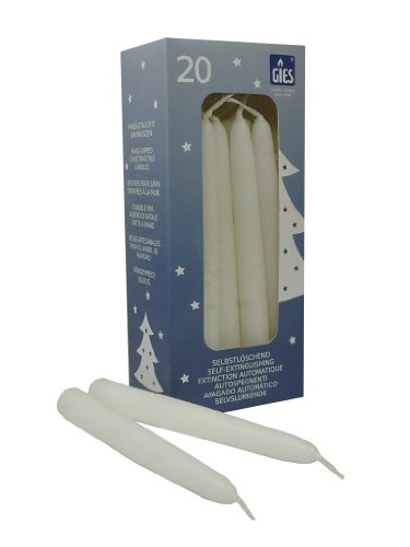 Świeczki 20er Box selbstloeschende drzewo, 124 X 12 MM, białe, jakość handgetauchte Świeczki 20er Box selbstloeschende drzewo, 124 X 12 MM, białe, jakość handgetauchte von Gies