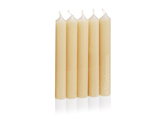 Baumkerzen durchgefärbt Bisquit, 96 x 13 mm, 20 Stück, Wiedemann Kerzen, Qualitätskerzen, rußarm, tropffrei von Baumkerzen