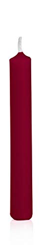 Baumkerzen durchgefärbt Bordeaux, 96 x 13 mm, 20 Stück, Wiedemann Kerzen, Qualitätskerzen, rußarm, tropffrei von Baumkerzen