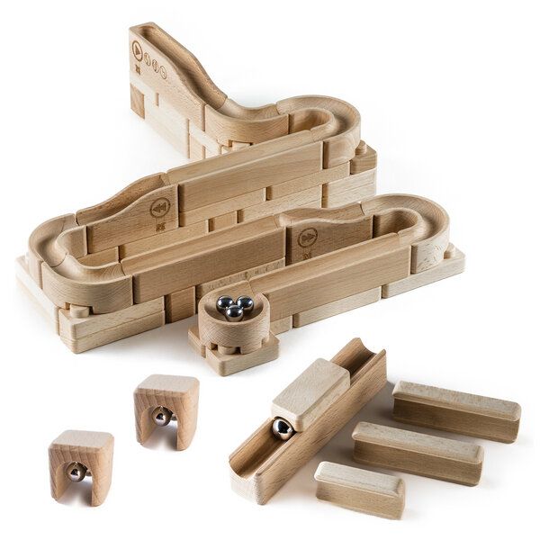 Baumkinder® Murmelbahn aus Holz "M1" Basis (69 Teile) von Baumkinder®