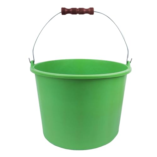 BAUSTER® Eimer mit Metallbügel 12 l Kunststoffeimer Haushaltseimer Putzeimer mit Henkel Ernteeimer Putzeimer Wassereimer Zementeimer Mörteleimer ideal für den Garten, die Baustelle von Bauster