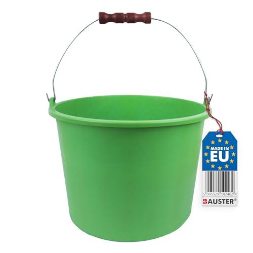 BAUSTER® Eimer mit Metallbügel 20 l Kunststoffeimer Haushaltseimer Putzeimer mit Henkel Ernteeimer Putzeimer Wassereimer Zementeimer Mörteleimer ideal für den Garten, die Baustelle von Bauster