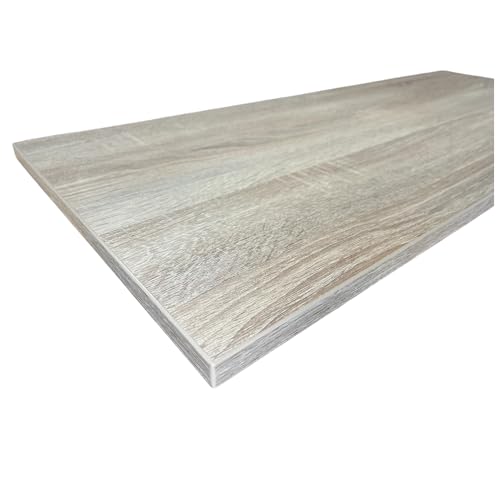BaustoffhandelShop Dekorspanplatte 19mm Regalboden Dekorplatte für Möbel nach Maß Spanplatte Maßanfertigung (Eiche Sägerau Hell, 100 x 60 cm) von BaustoffhandelShop