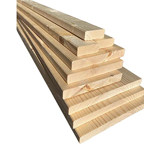 Glattkantbretter Glantkantprofil Holzbrett Fichte Sichtqualität Holzbalken Konstruktionsholz Vollholz (18x145mm ca.130cm) von BaustoffhandelShop