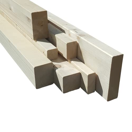 KVH Konstruktionsvollholz Holzbalken Balken Latte gehobelt Kreuzrahmen Hobelware (100x100mm, 20cm) von BaustoffhandelShop