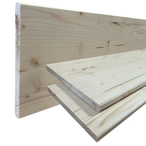 Leimholzplatte 18mm Massivholzplatte Fichte Regal Brett ZUSCHNITT auf Maß (60cm x 40cm 18mm) von BaustoffhandelShop