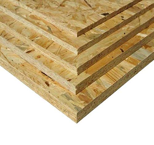 OSB3 Grobspanplatte Verlegeplatte für tragende Zwecke im Feuchtebereich, im Rohbau, im Innenausbau als Wandverkleidung oder Deckenbeplankung mit stumpfe Kanten ohne Nut/Feder (12mm, 125 x 25 cm) von BaustoffhandelShop