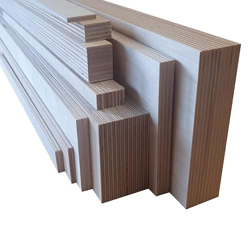 Rechteckleiste Zierleiste Holzleiste Quadratstab Birke Holzstreifen Modellbauholz (10mm 152x3cm) von BaustoffhandelShop