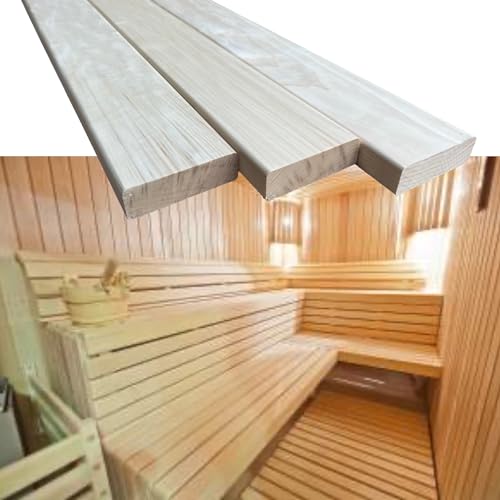 Saunabanklatten Espe Saunaholz Sauna Espenholz Banklatten 28x90 mm (28x90mm 240cm) von BaustoffhandelShop