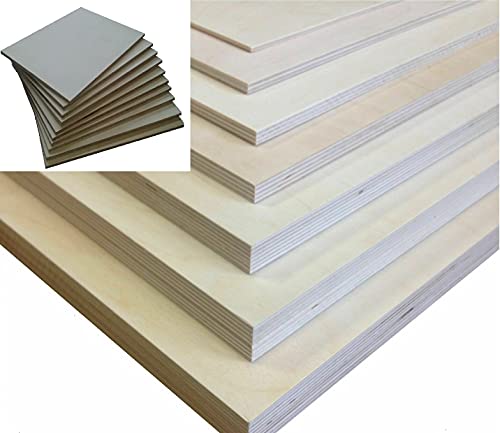 Sperrholz Birke Multiplex Sperrholzplatte Birkensperrholz Bastelholz plywood (12mm, 76 x 50 cm) von BaustoffhandelShop