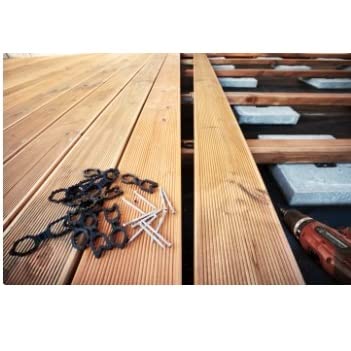 Terrassendielen Sibirische Lärche für Ihre Terrasse Balkon Wandverkleidung Poolbretter Terrassenbelag Terrassenholz (150cm feine Riffelung) von BaustoffhandelShop