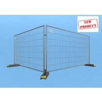EUTOP Exklusiv 35er Set inkl.Fuß und Verbinder Stahl 14 kg–Maße:3,50x2,00 m-Gartenzaun von Bauzaunwelt