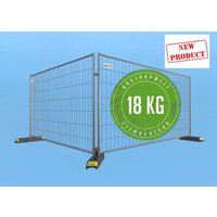 EUTOP Profi Bauzaun Element, aus Stahl ca.18 kg–Maße:3,50 x 2,00 m-Gartenzaun-Campingzaun von Bauzaunwelt